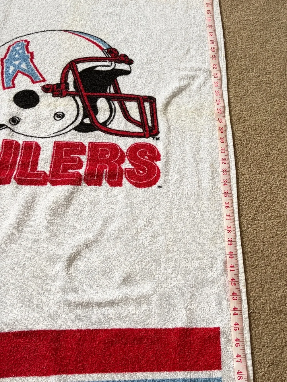 Houston Oilers Vintage Helmet Graphic Towel - White with Red & Blue
